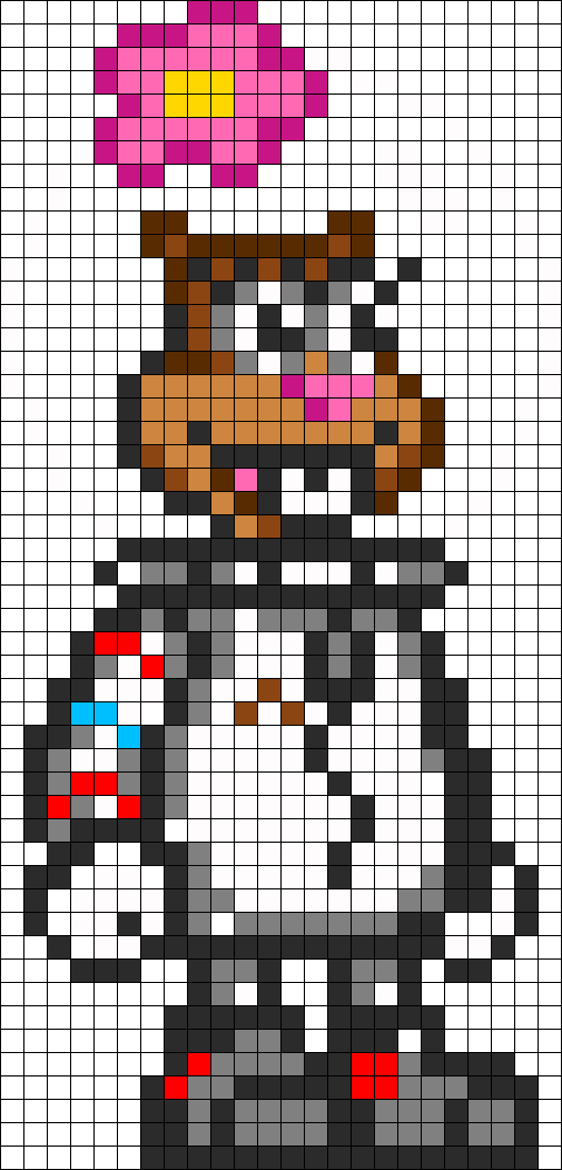 Sandy Cheeks Perler Bead Pattern / Bead Sprite - Minecraft Pixel Art Sandy (505x1051), Png Download