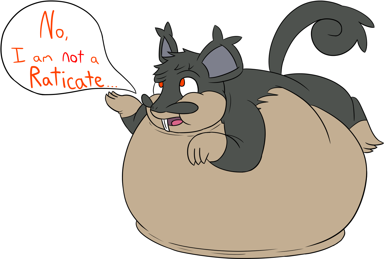 Gotta Be Close, Right - Fat Raticate (1501x1050), Png Download
