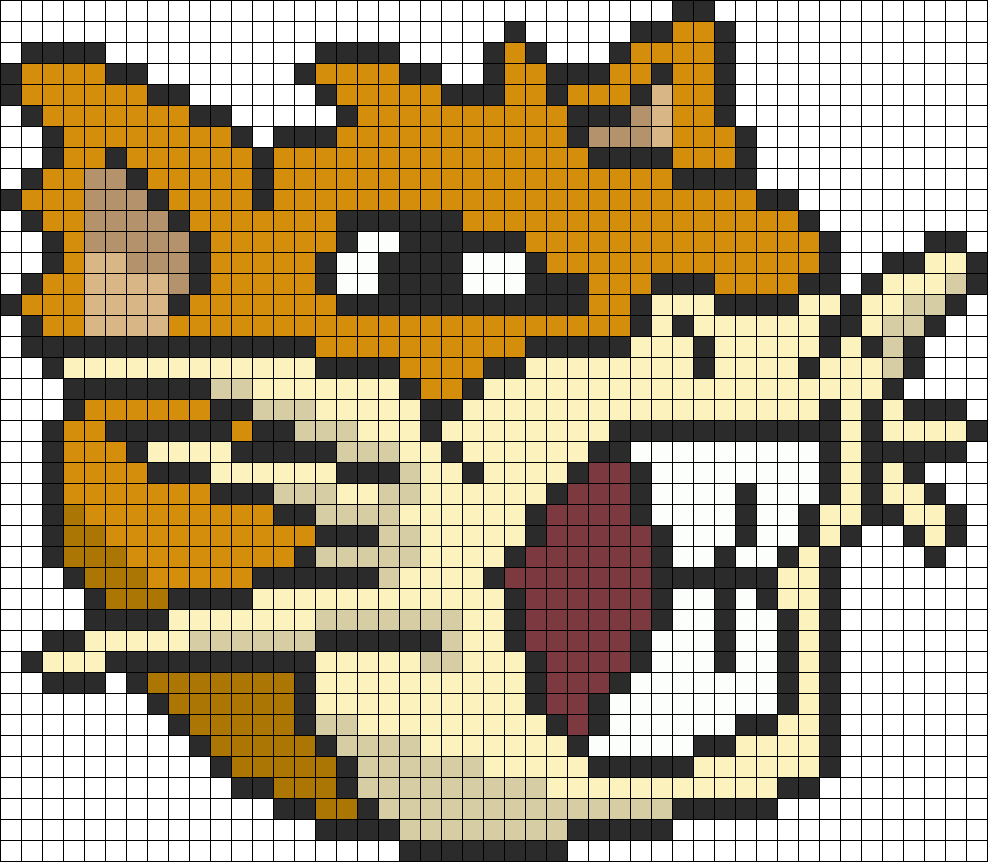 Pokemon Battle Trozei Raticate Perler Bead Pattern - Bead (988x862), Png Download