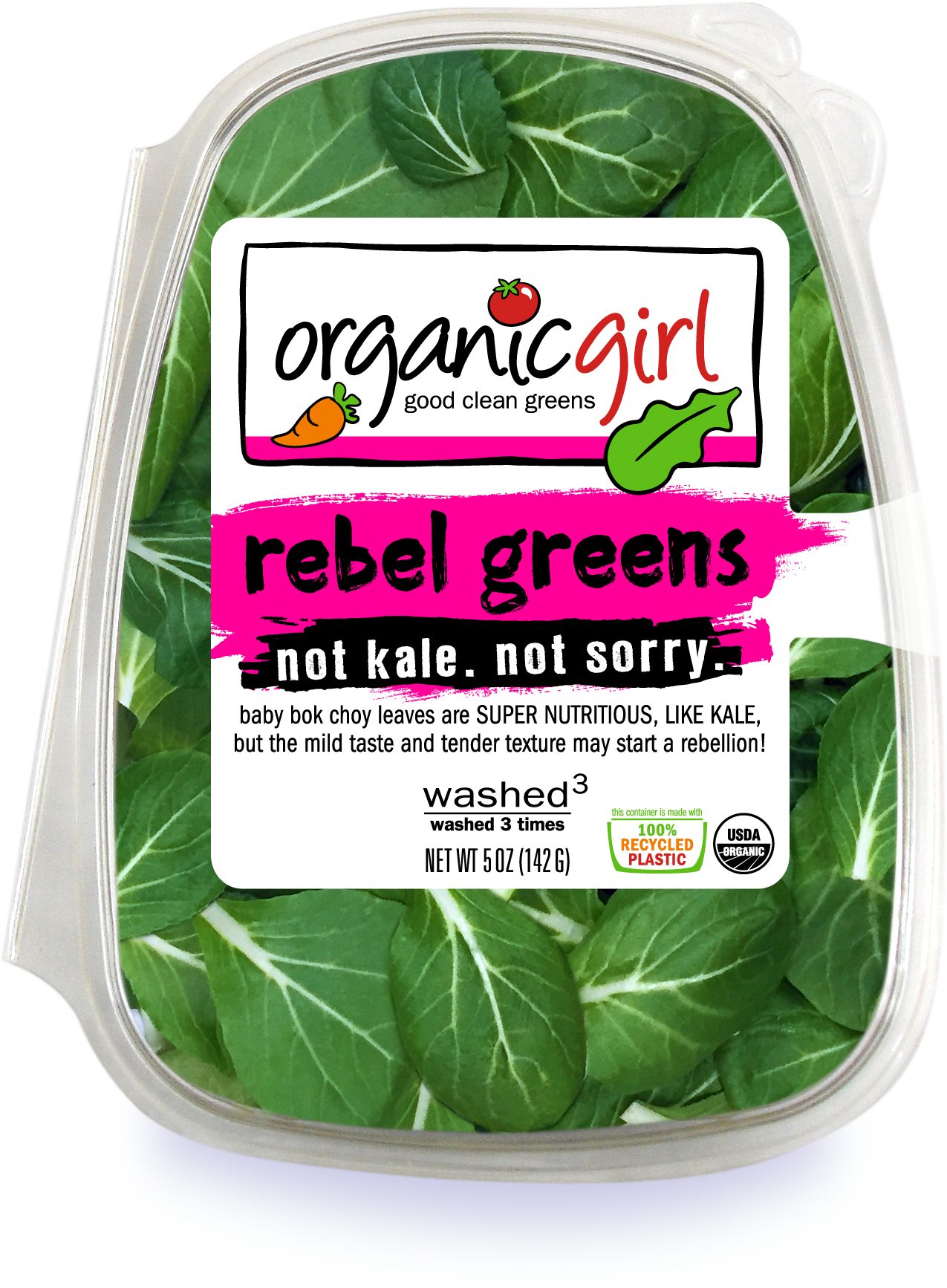 Rebel Greens - Organic Girl I <3 Baby Kale, 5 Oz (1275x1734), Png Download