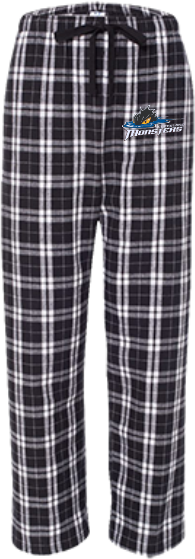 Cleveland Monsters Youth Embroidered Flannel Pants - Matching Couple Pjs (1155x1155), Png Download
