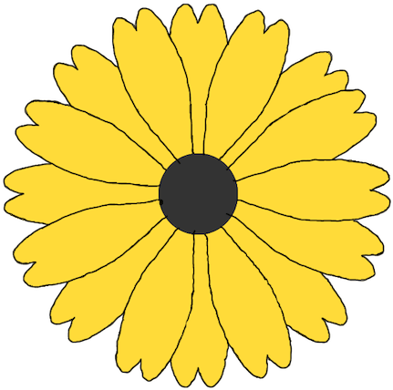 Digital Black Eye Susan - Hindustan University (500x500), Png Download