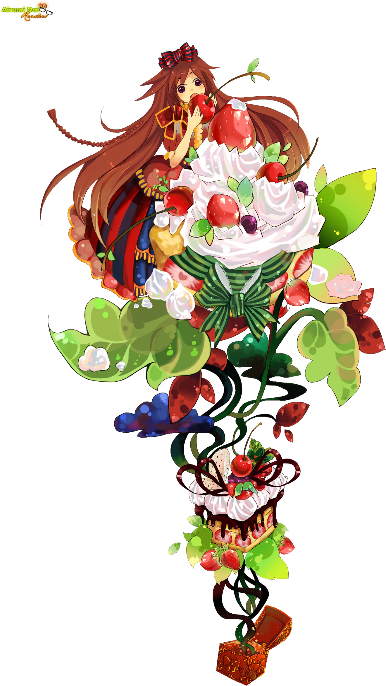 Aliceeating Render By Airumidai - Render Anime Eat (1700x2352), Png Download