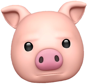 Pig Emoji Emojisticker Piggy Stickers Iphoneemoji Iphon - Emoji (369x354), Png Download