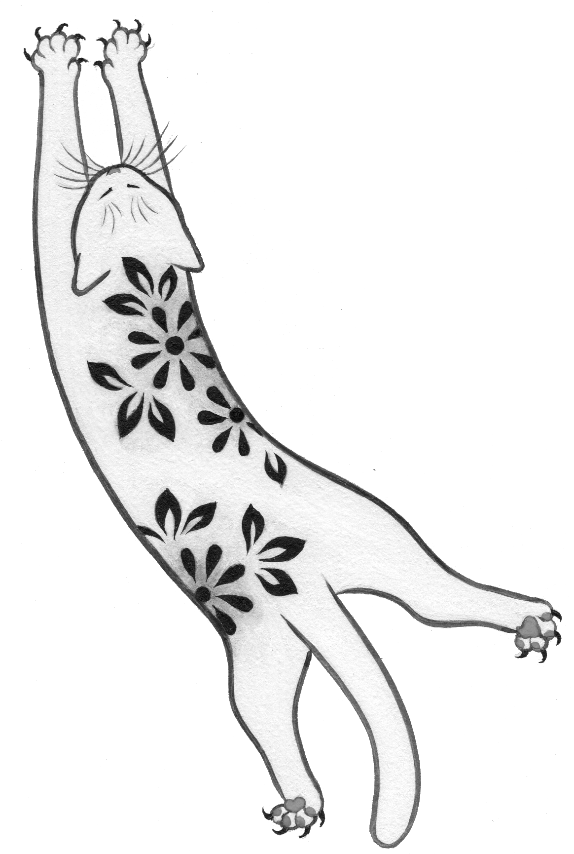 Art Museum San Francisco As Well As The Japanese American - Monmon Cat Tattoos (1164x1730), Png Download