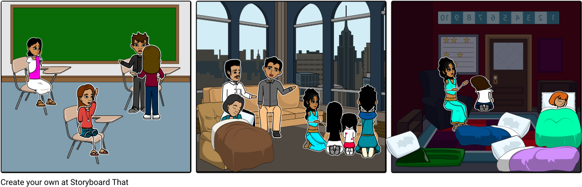 Family With Half Eygptions And Half Hispanic - Cartoon (1164x385), Png Download