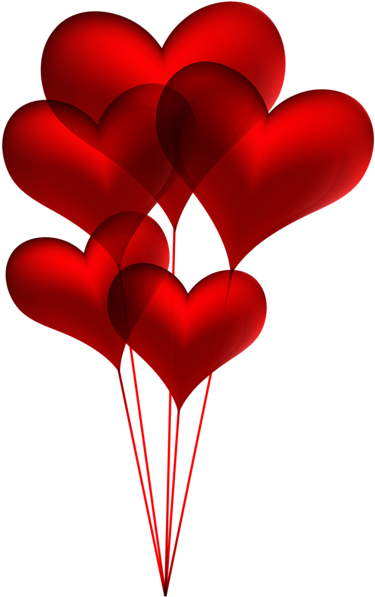 0, - Heart Balloons Clip Art (388x600), Png Download