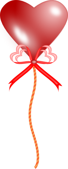 Heart Balloons In Transparent Background (240x590), Png Download