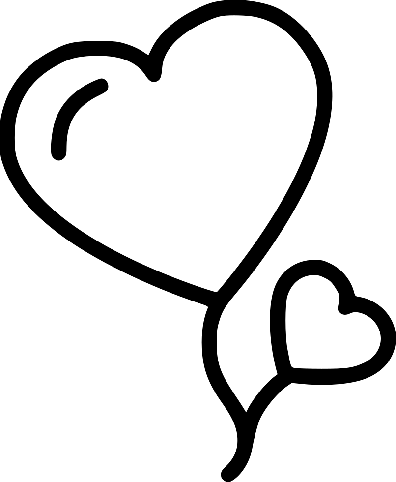 Heart Balloons - - Portable Network Graphics (806x980), Png Download