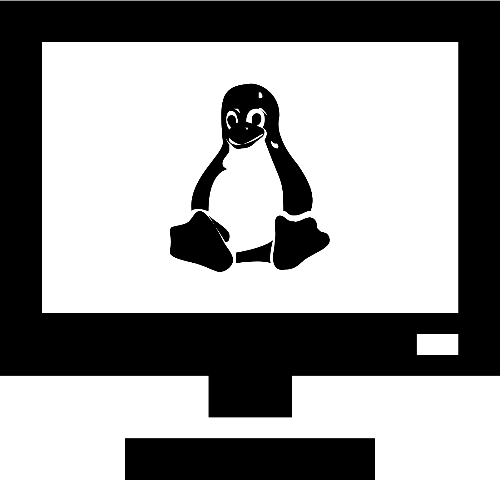 Linux Server Icon - Gnu/linux (1600x1600), Png Download