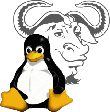 Penguin - Gnu Linux (358x364), Png Download