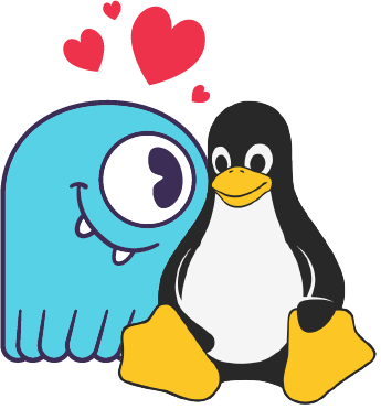 Linux Scylla Love Graphic - Linux (345x371), Png Download
