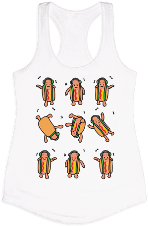 Dancing Hot Dog - Dancing Hot Dog T-shirt: Funny T-shirt From Lookhuman. (484x484), Png Download