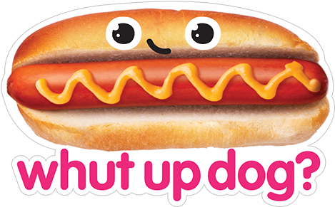 Whut Up Dog Hotdog Sticker - Care Bears (490x317), Png Download