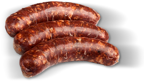 Hot Smoked Beer Sausage - Sausage (470x390), Png Download