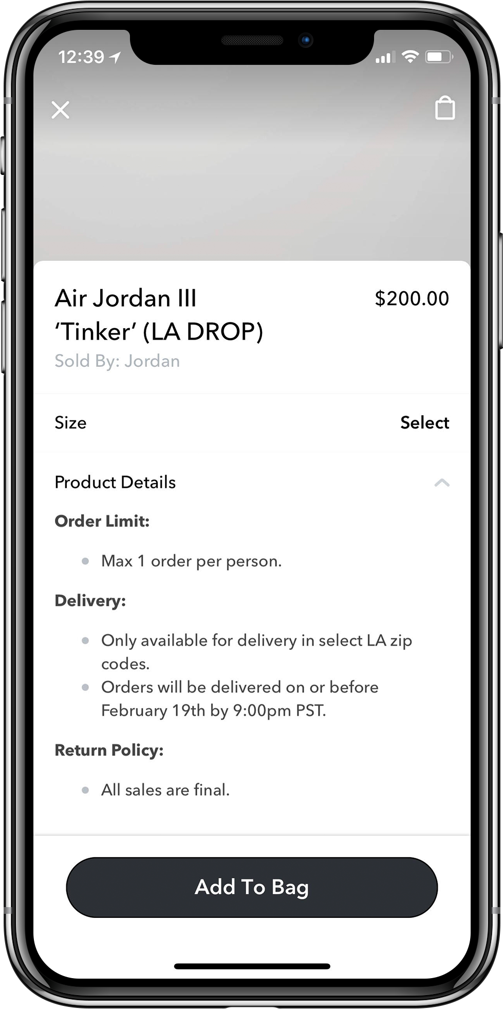 Ds Nike Iphonex Mock - Snapchat Commerce (1121x2114), Png Download