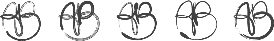 Concept 5 ///// Initials In One Brush Stroke In The - Circle (1400x329), Png Download