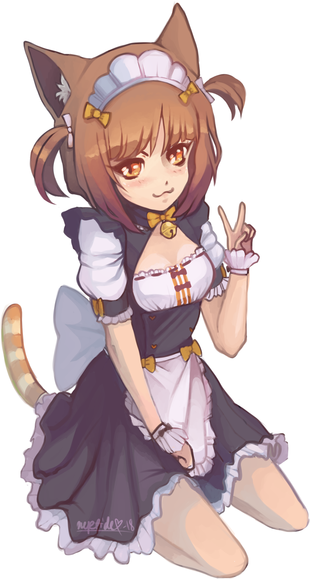 “a Practice Piece I Made A While Back Azuki From Nekopara - Cartoon (1158x1920), Png Download