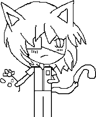 Dibujo De Chico Neko Para Colorear - Chico Neko Dibujo (600x470), Png Download
