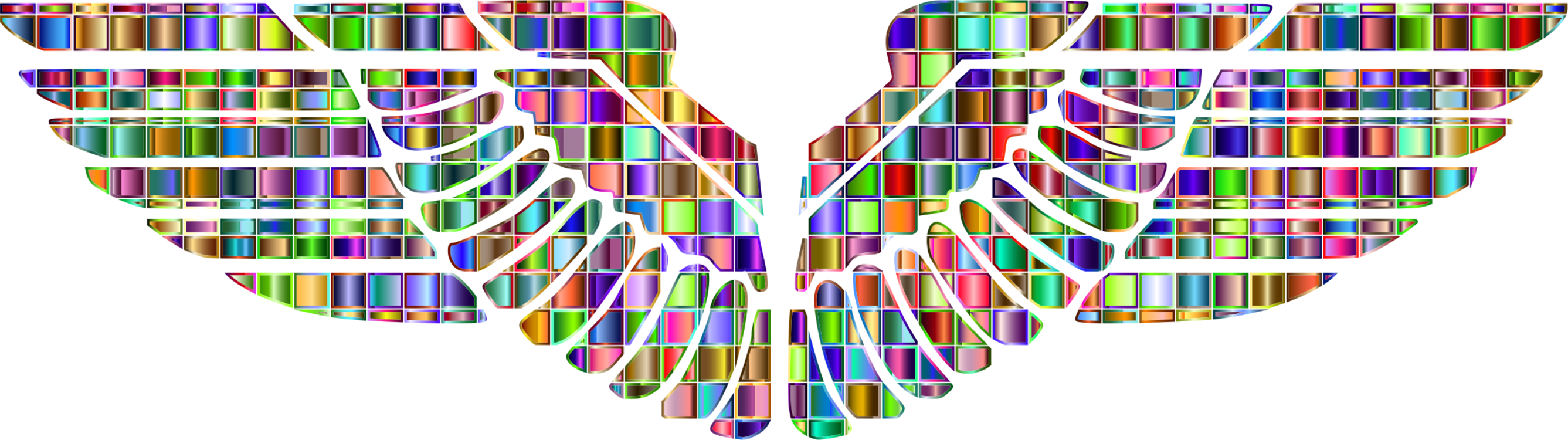 Mosaic Cartoon Computer Icons - Clip Art (2674x750), Png Download