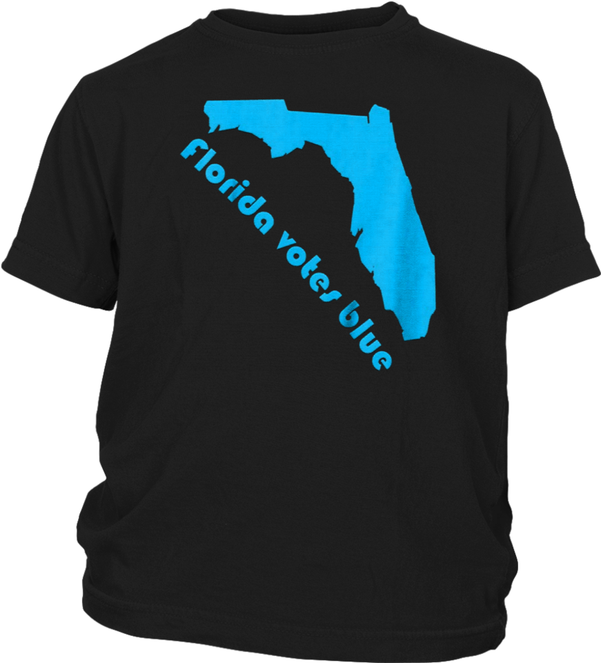 Democratic Florida State Shape Midterm Elections Vote - Shirt (960x960), Png Download
