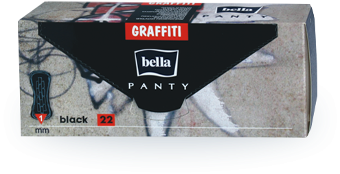 Bella Panty Graffiti Black - Bella (500x500), Png Download