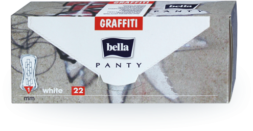 Bella Panty Graffiti White - Bella (500x500), Png Download