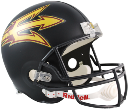 Arizona State Black Vsr4 Replica Helmet - Riddell Arizona State Sun Devils Maroon Replica Full-size (475x429), Png Download
