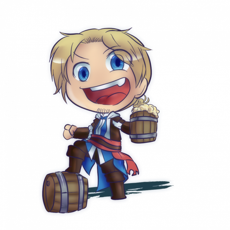 Au Tour Du Magnifique, Charismatrique Et Alcoolique - Assassin's Creed Edward Kenway Chibi (795x795), Png Download