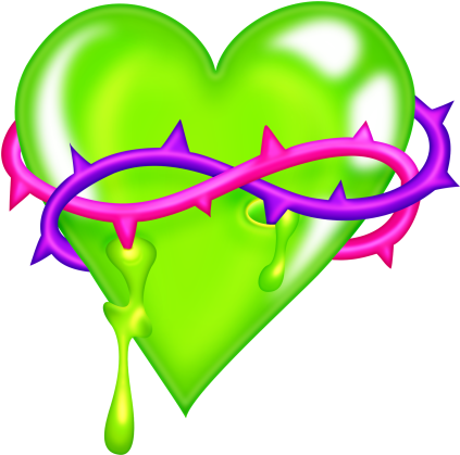 1986 Альбом «♥♥скрап Наборы 9♥♥♥ / Funky Neon» На Яндекс - Gothic Heart Clipart (452x448), Png Download