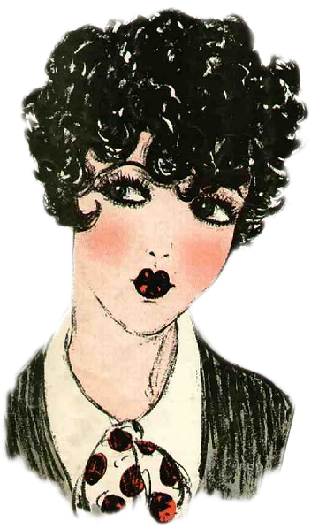 Free Vintage Digi Stamp Cute Flapper Gal - Vintage Chick 1920s Chick Mousepad (352x598), Png Download