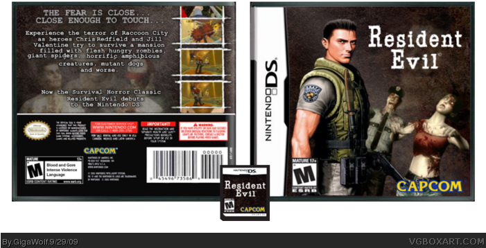 Resident Evil Ds Box Art Cover - Resident Evil Ds Cartridge (700x442), Png Download