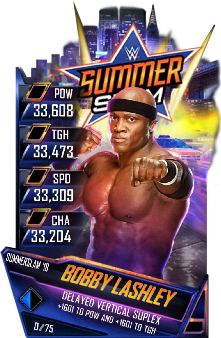 Supercard Bobbylashley S4 20 Goliath - Wwe Supercard Summerslam 18 (733x1158), Png Download