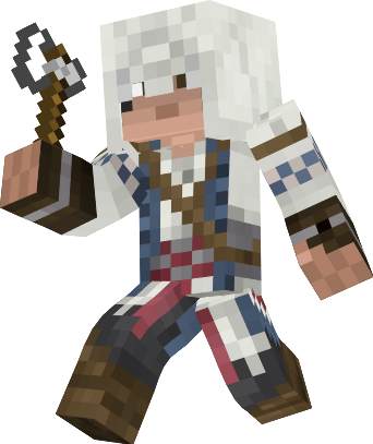 Assassins Creed Iv 4 Black Flag Edward Kenway Figurine - Minecraft (342x407), Png Download