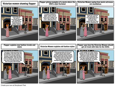 Victorian Women Shaming Flapper Look At That Girl - Girl (450x341), Png Download