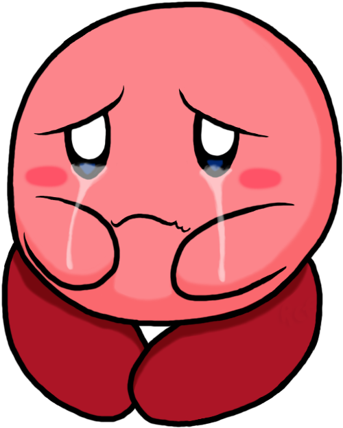Sad Kirby - Kirby Sad Png (539x635), Png Download