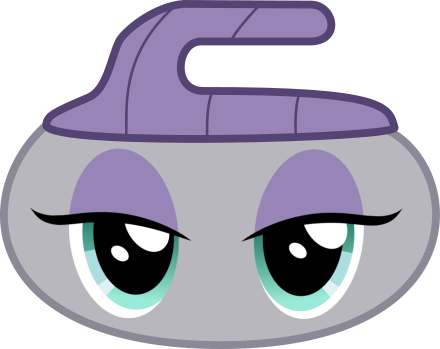 Mega-poneo, Curling, Curling Stone, Inanimate Tf, Kirby, - Mlp Maud Pie Eyes (440x349), Png Download