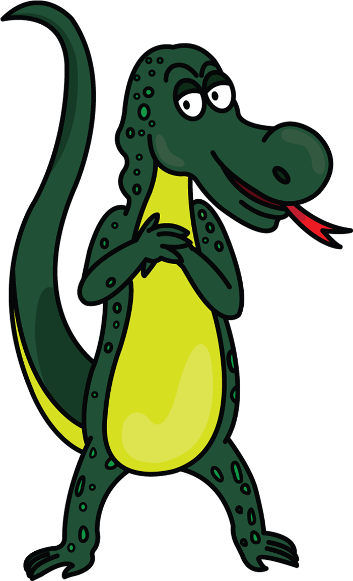 Komodo Dragon Cartoon Drawing (720x1280), Png Download