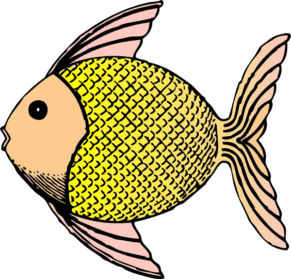 Tropical Fish With Scales Clip Art At Clker - Fish Clip Art (600x576), Png Download