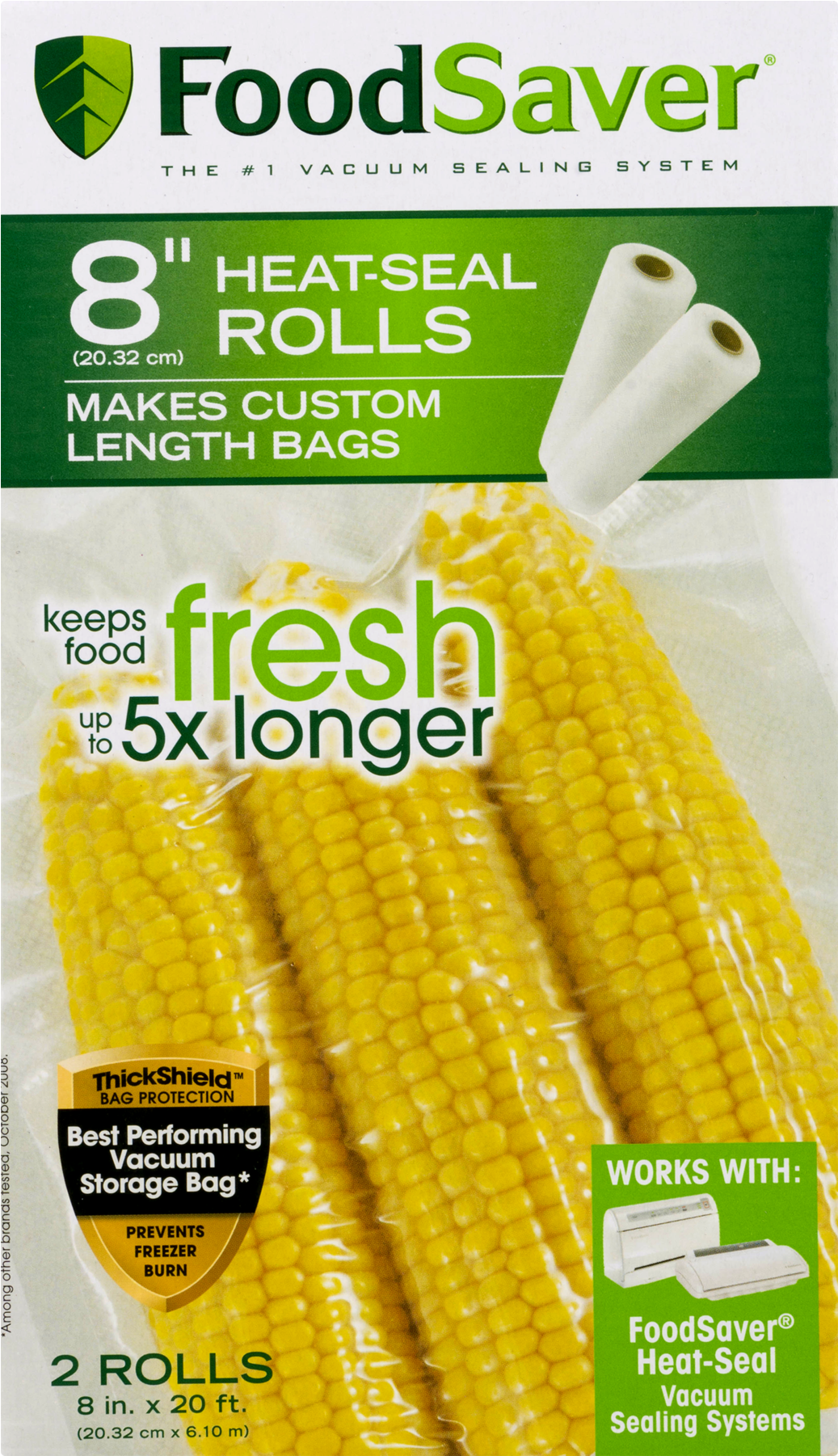 Food Saver Foodsaver 2-pack 8 X 20-inch Heat-seal Rolls (1800x1800), Png Download