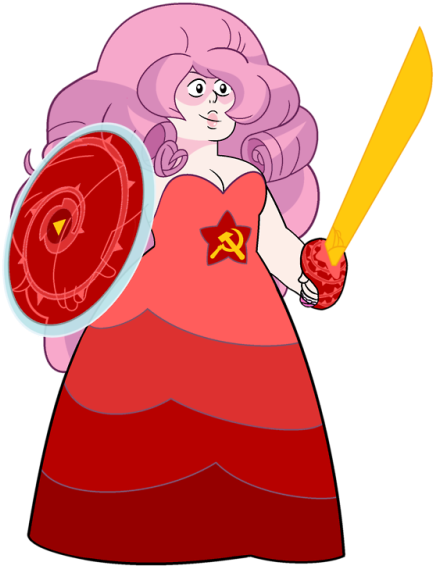 Today's Communist Character Of The Day Is Rose Quartz - Cartoon (500x600), Png Download