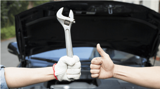 Wrench And Ok Sign - 차량 관리 (950x369), Png Download