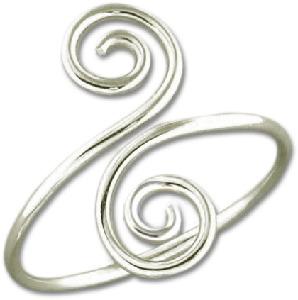 Snake Swirl Ring - Earrings (600x600), Png Download