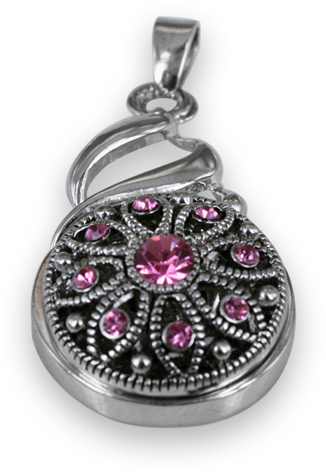 Silver Swirl - Locket (800x800), Png Download