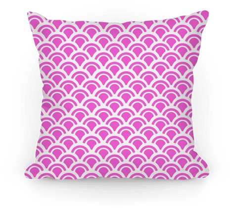Pink Mermaid Scales Pattern Pillow - Pillow (484x484), Png Download
