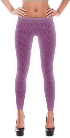 Mermaid Scale Leggings Roserider - Patterned Leggings (480x480), Png Download
