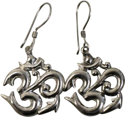Nice Sterling Silver 925 Pierced 1" Dangle Earrings - Earrings (433x433), Png Download