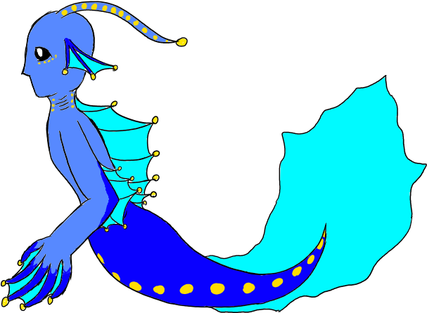 Unlike Any Other Species, Deepsea Mermaids Are Covered - Illustration (800x800), Png Download