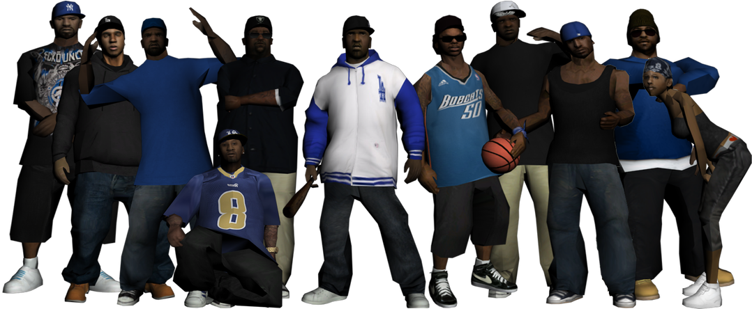 Picture - Gta San Skin Png (1100x443), Png Download