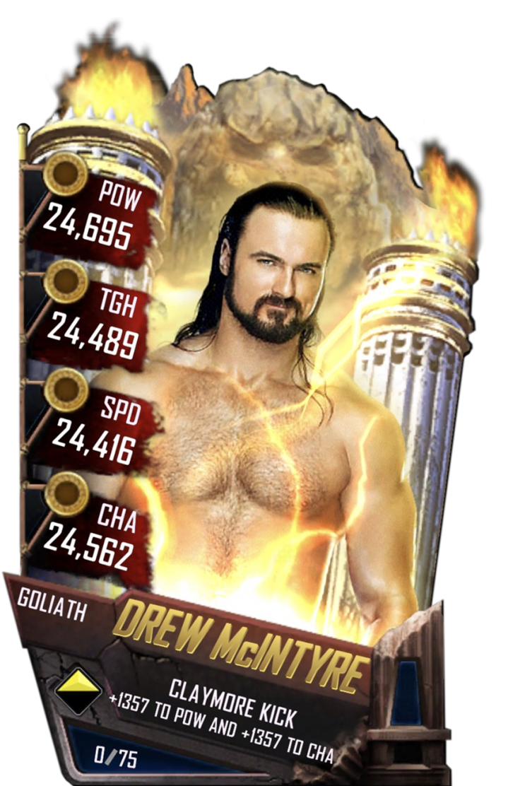 Supercard Drewmcintyre S3 15 Summerslam17 Ringdom Supercard - Wwe Supercard Goliath Cards (733x1158), Png Download